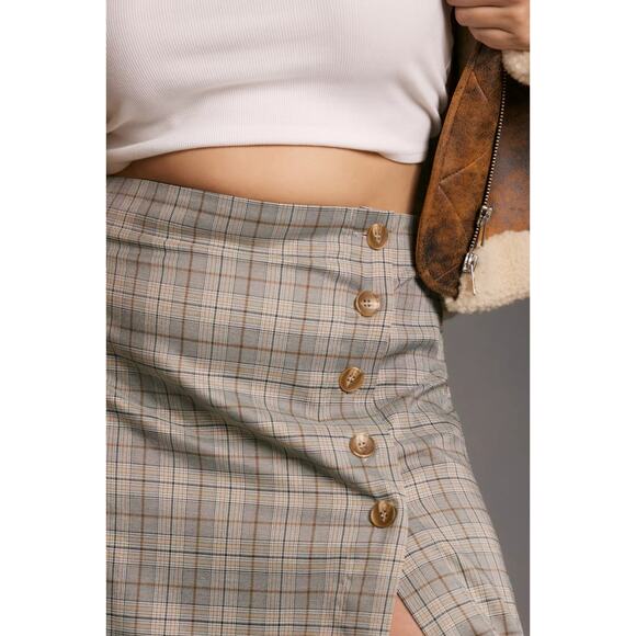 ✨ NEW Anthropologie | Porridge Button-Side Midi Skirt – Size XL ✨ - Picture 8 of 8